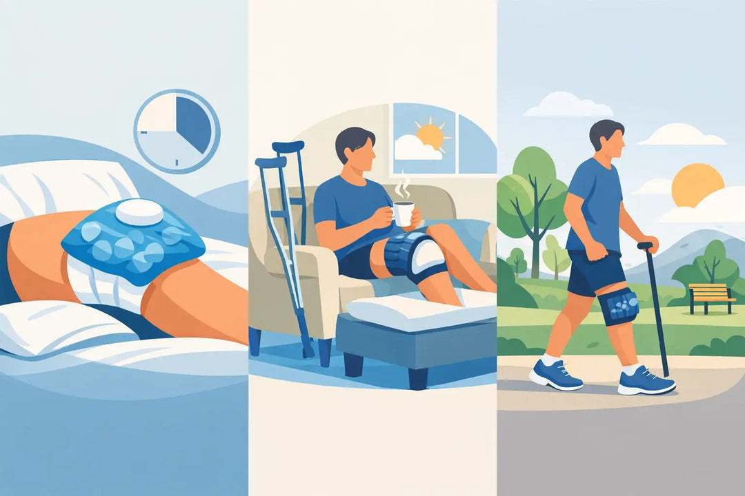 Knee Replacement Icing Recovery Example for Each Day - HurtSkurt