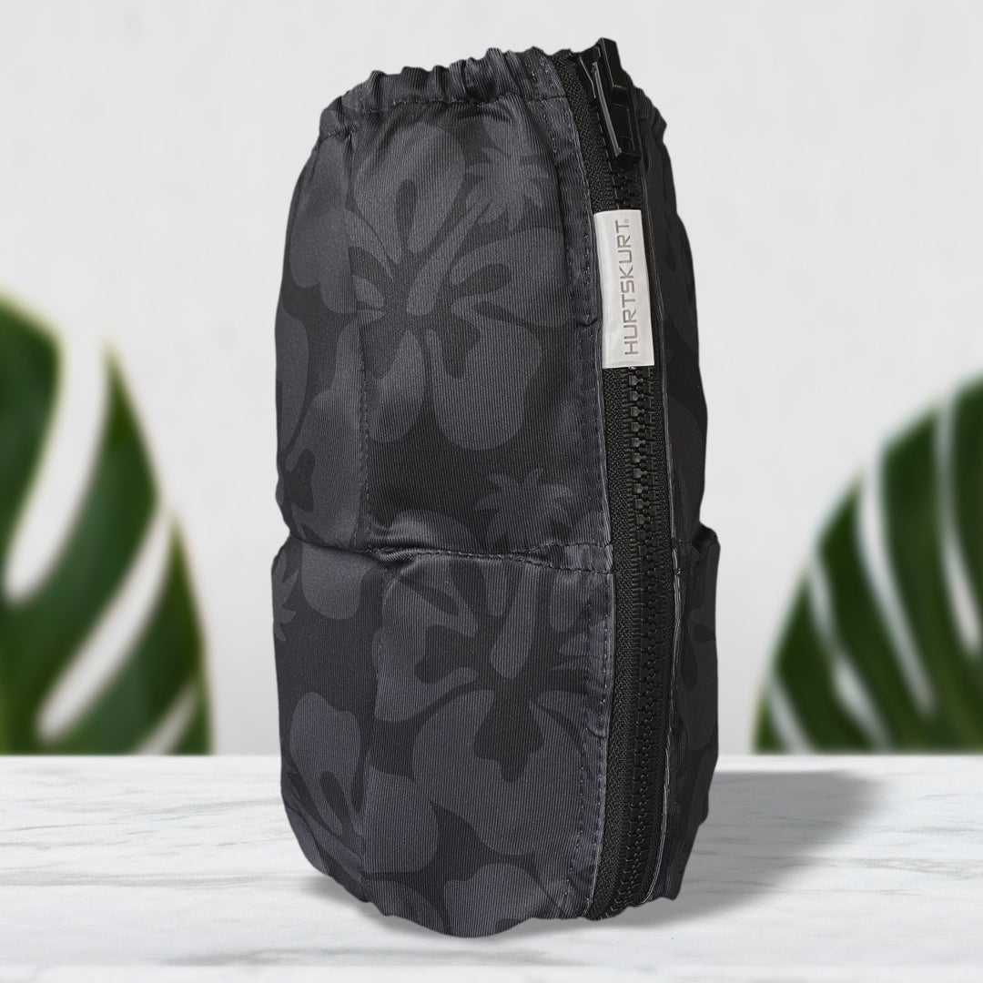 Woman zipping up the ZipSkurt6 on her knee