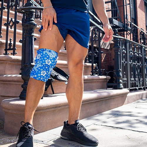 Cold Therapy Compression Gel Sleeve and Ice Pack Stretch-to-Fit. Recommended for Elbows, Biceps, Knees, and Upper Leg.